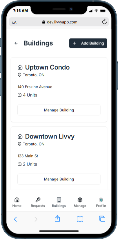 Buildings management