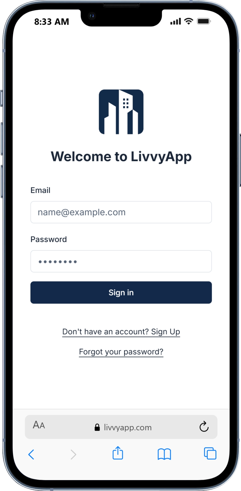 Livvy on mobile